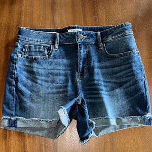 Vigoss Women's Marley Midrise Blue Denim Shorts, 29, NWOT